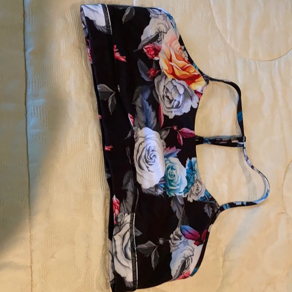 Floral sports bra